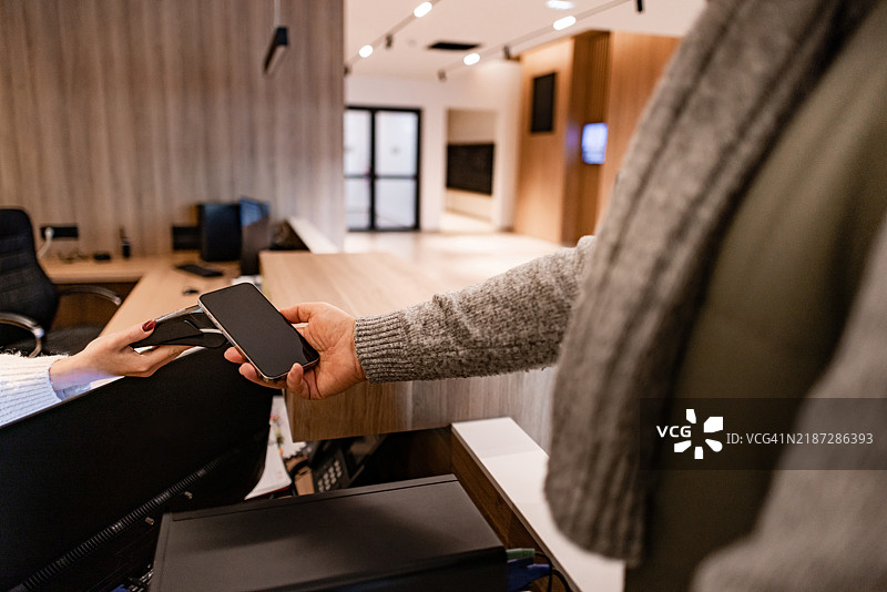 无缝的数字支付入住流程图片素材