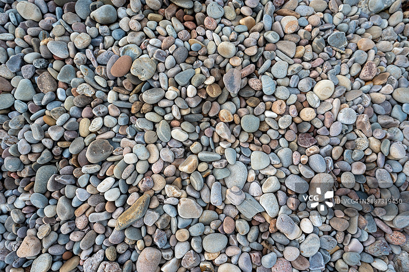 海滩上的卵石 - 莫雷湾。图片素材