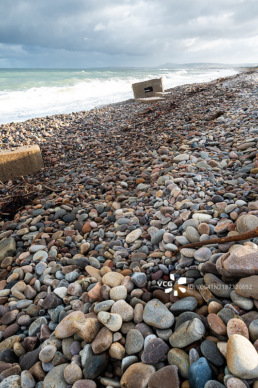 在苏格兰莫雷海的边缘。图片素材