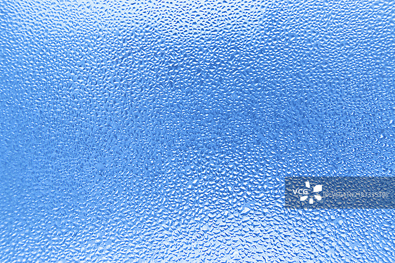 蓝色墙壁的全景拍摄图片素材