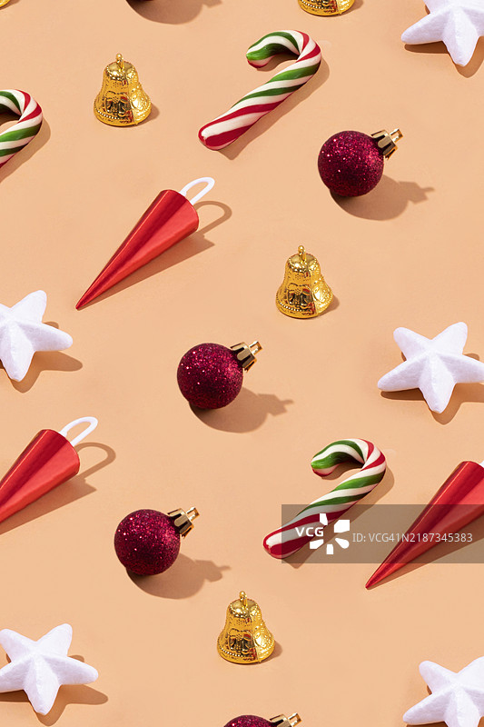 圣诞节平铺背景图片素材
