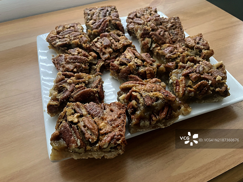 胡桃派方块甜点图片素材