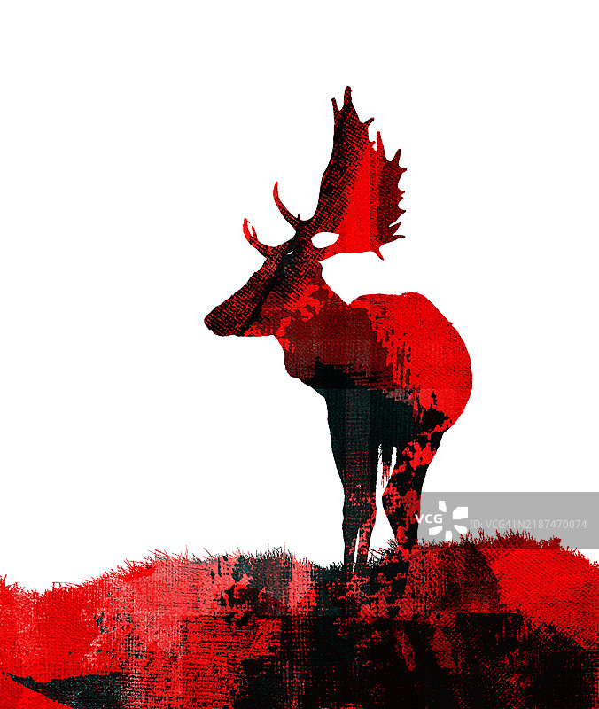 彩绘的鹿图片素材