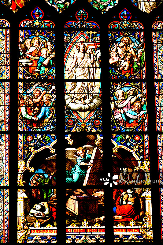 彩色玻璃窗图片素材