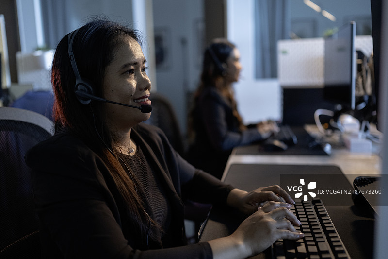 菲律宾呼叫中心员工图片素材