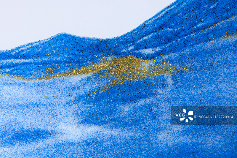 蓝白色闪光纹理沙画背景图片素材