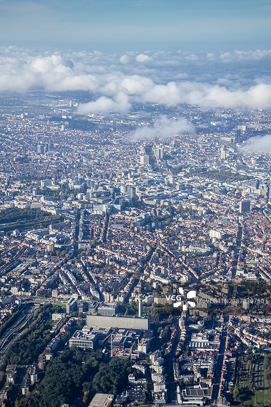 布鲁塞尔的鸟瞰图图片素材