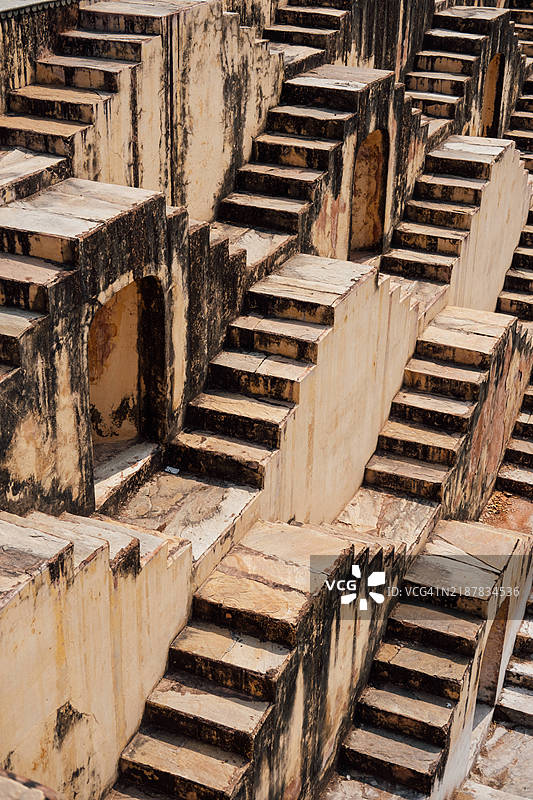查恩德巴奥里近景，展示其阶梯图片素材