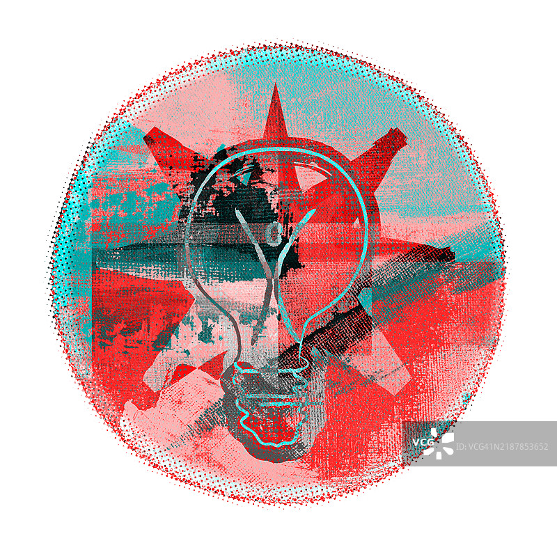 灯泡图标内的人物图片素材