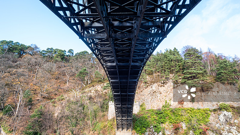 穿越斯佩河 - 向上看。图片素材