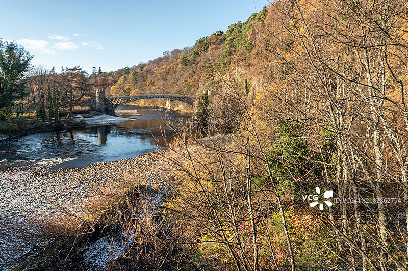 克雷格艾拉基的斯佩河 - 苏格兰高地。图片素材