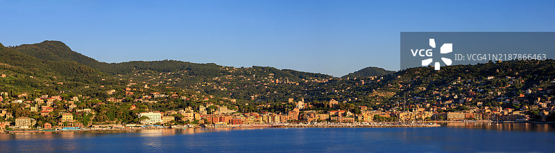 意大利圣玛格丽塔利古雷的全景图片素材