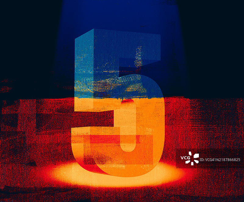 抽象数字五图片素材