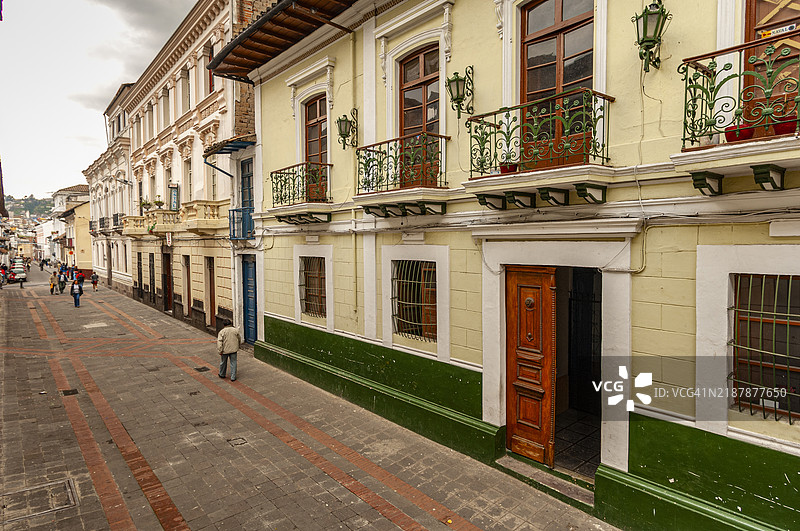 厄瓜多尔，基多历史中心的街道图片素材