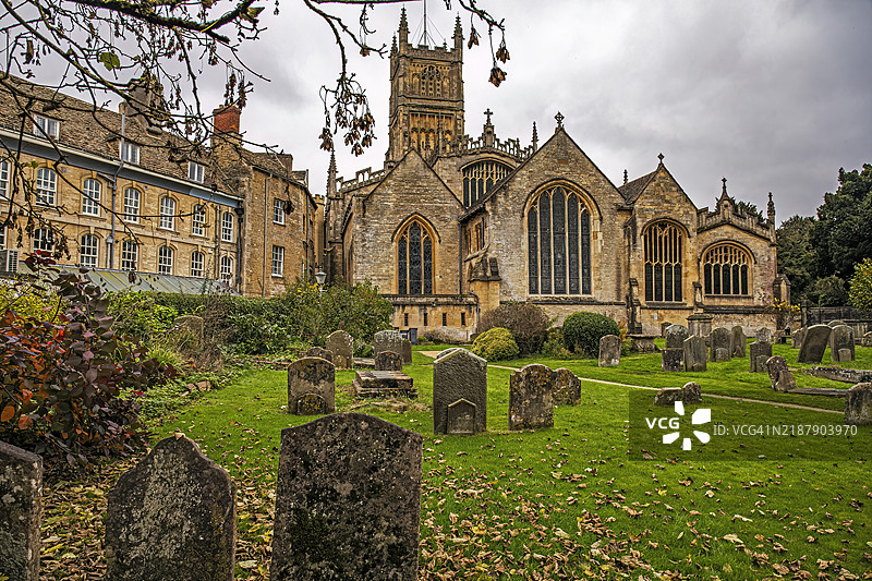 英国，格洛斯特郡，科茨沃尔德，西伦塞斯特图片素材