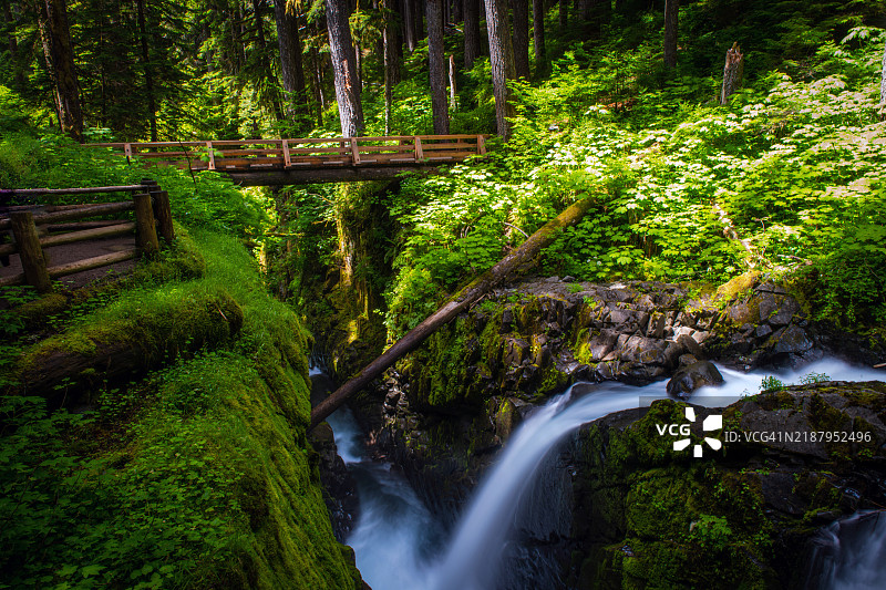 奥林匹克国家公园的索尔杜克瀑布图片素材