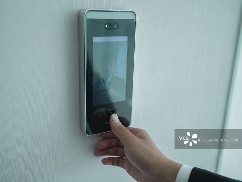 人脸识别和指纹识别系统图片素材