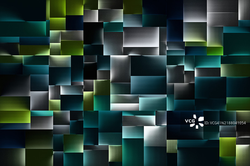 发光的不规则矩形网格图片素材