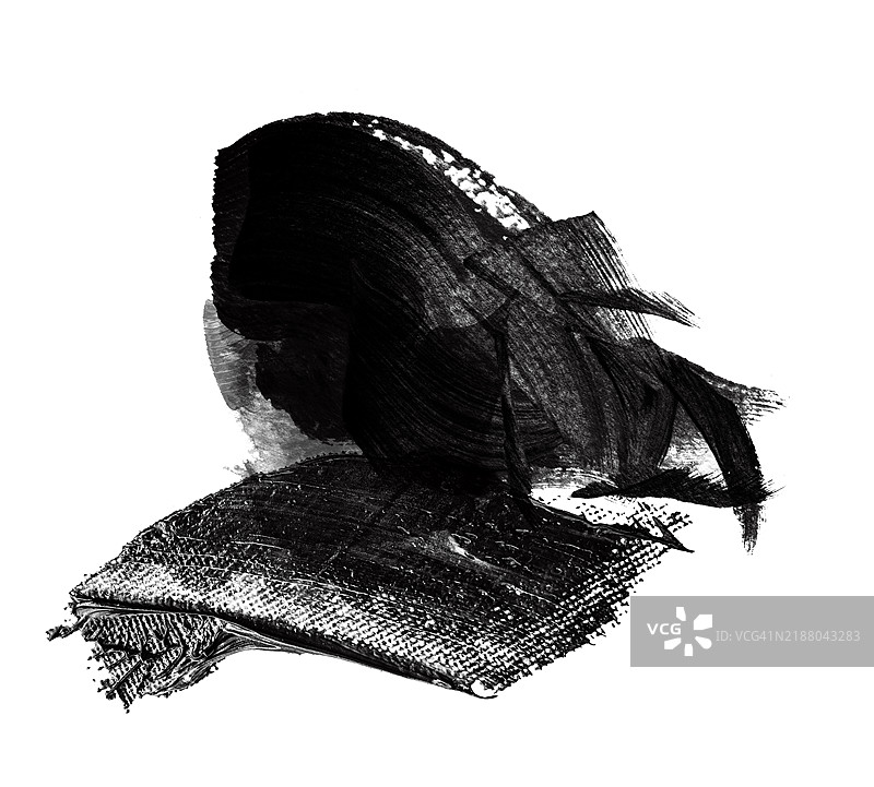 女孩侧目而视的笔触画作图片素材