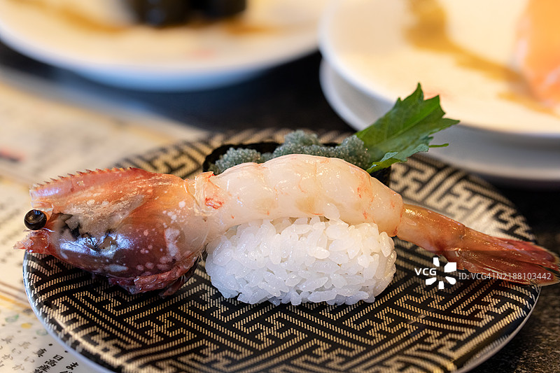 盘子里的寿司特写，千岁，日本图片素材