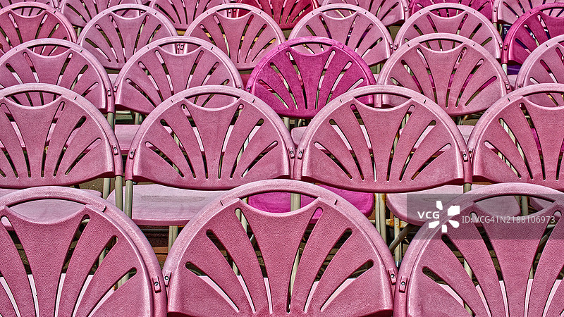 空椅子的全景拍摄图片素材