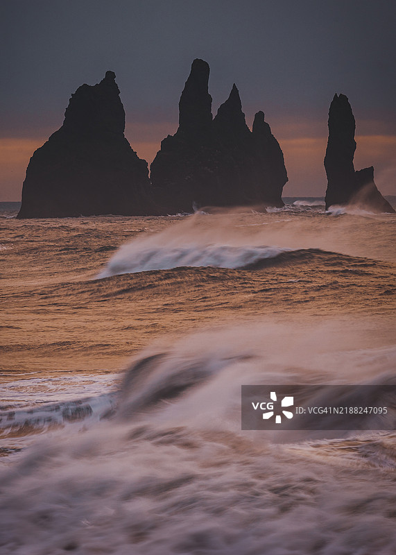 风景如画的炮台海滩图片素材