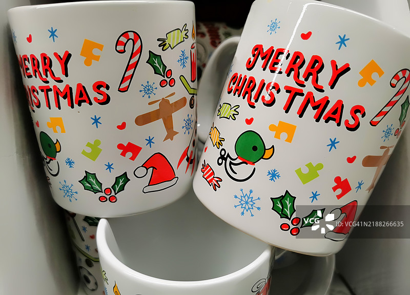 圣诞节装饰杯出售图片素材