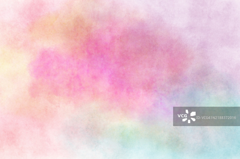 粉色水彩背景，多彩的混合。柔和的粉色纹理。腮红粉色抽象艺术。浪漫的粉色渐变壁纸。精致的玫瑰水彩背景。梦幻的粉色云朵纹理。甜美的粉色水彩设计。浅粉色艺术。图片素材