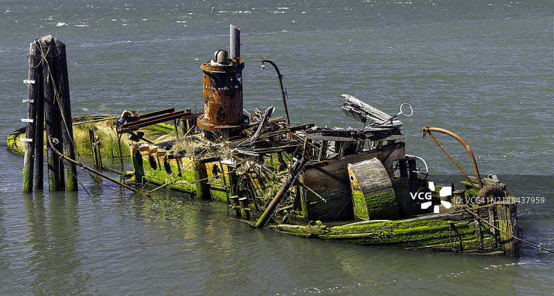 玛丽·D·休姆号的腐烂残骸图片素材