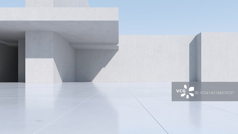 3D白色简单背景空间图片素材