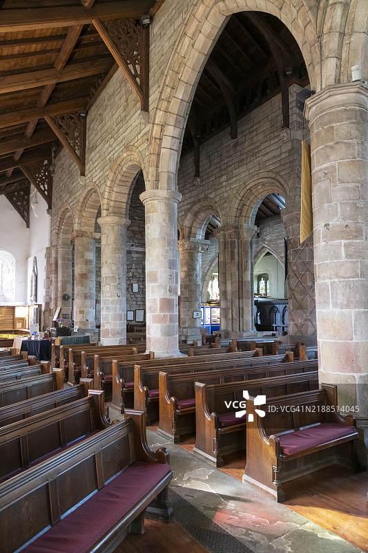 英格兰坎布里亚州柯克比朗斯代尔的圣玛丽教堂图片素材