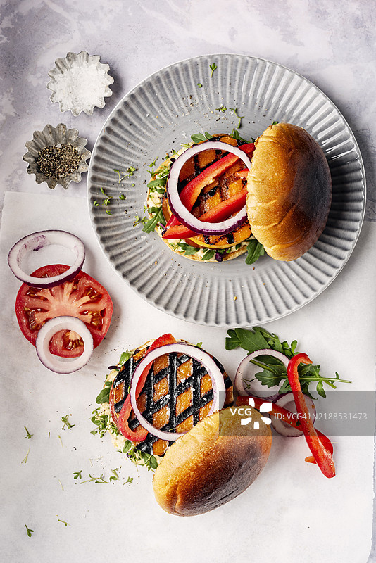 南瓜汉堡图片素材