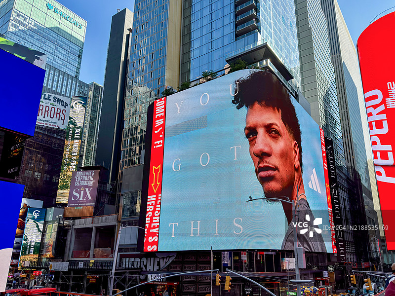 纽约市时代广场的数字屏幕和广告牌广告图片素材