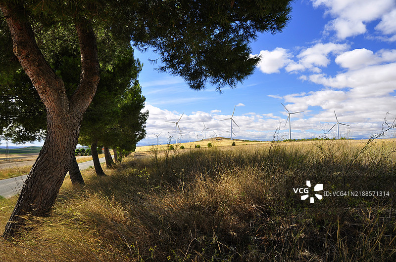 纳瓦拉佩拉尔塔的风车图片素材