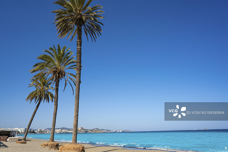 伊比萨岛圣荷塞的恩博萨海滩图片素材