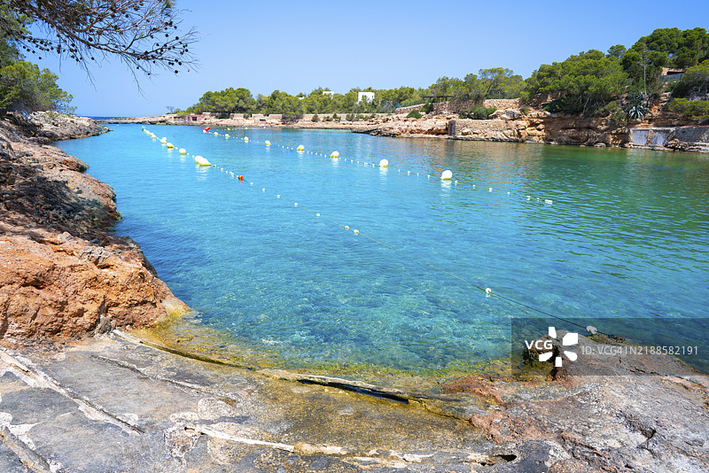 伊比萨岛圣安东尼的格拉西奥和格拉西奥内塔海滩图片素材