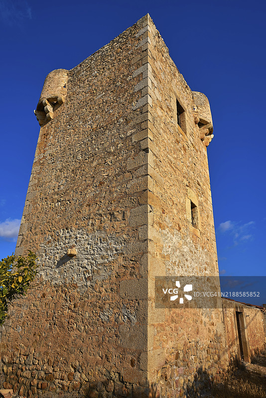 西班牙卡斯特利翁的卡巴内斯的瞭望塔图片素材