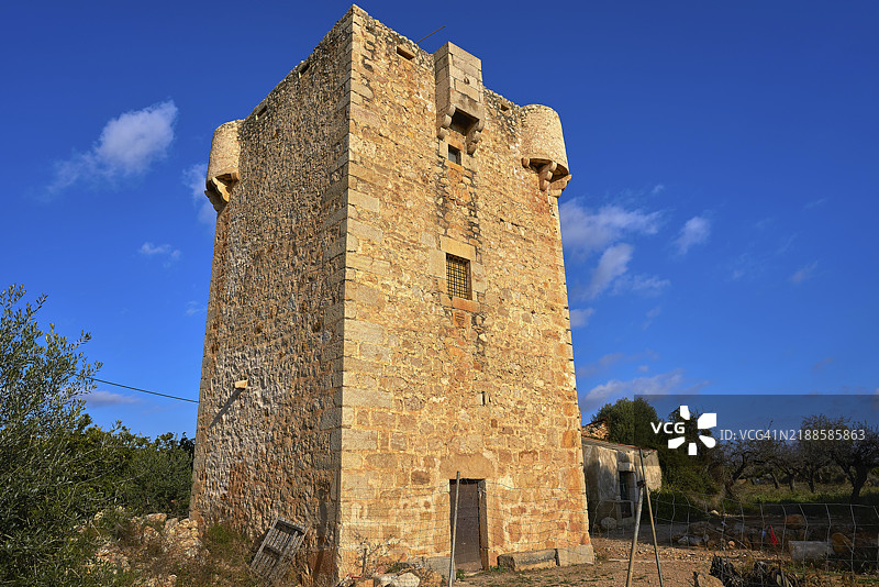西班牙卡斯特利翁的卡巴内斯的守望塔卡梅莱特图片素材