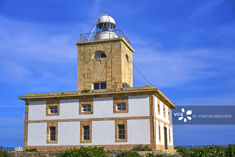 西班牙阿利坎特的诺瓦塔巴尔卡岛灯塔图片素材