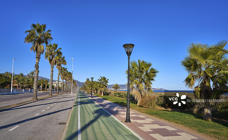 西班牙卡斯特利翁的格拉奥塞尔达尔海滩，位于地中海沿岸图片素材