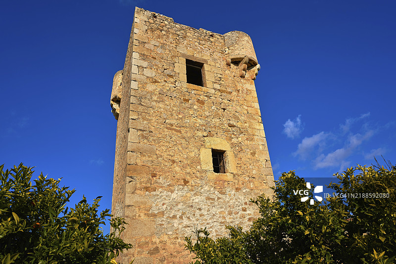 西班牙卡斯特利翁的卡巴内斯的瞭望塔图片素材
