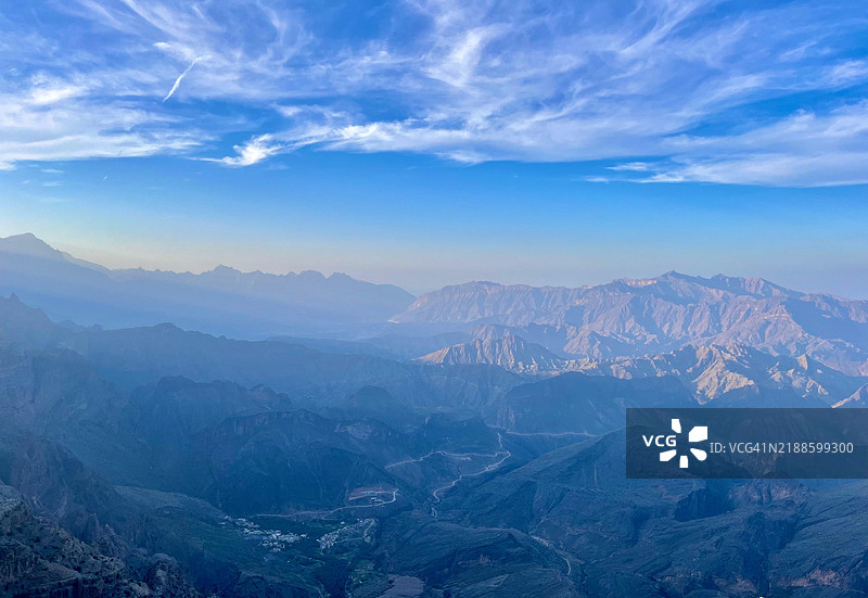 哈特山脉在日落开始时的景色图片素材