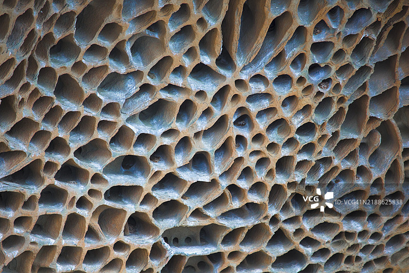蜂窝状砂岩地层图片素材