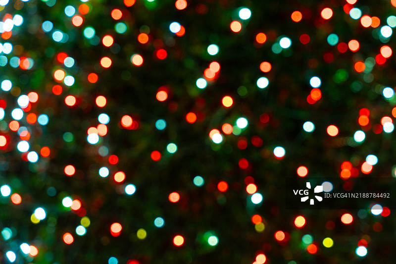 多彩的圣诞节假日灯光散景图片素材