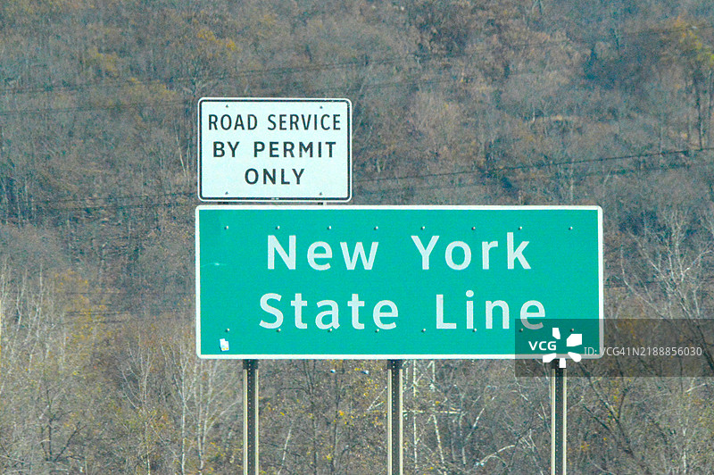 纽约州界标志图片素材