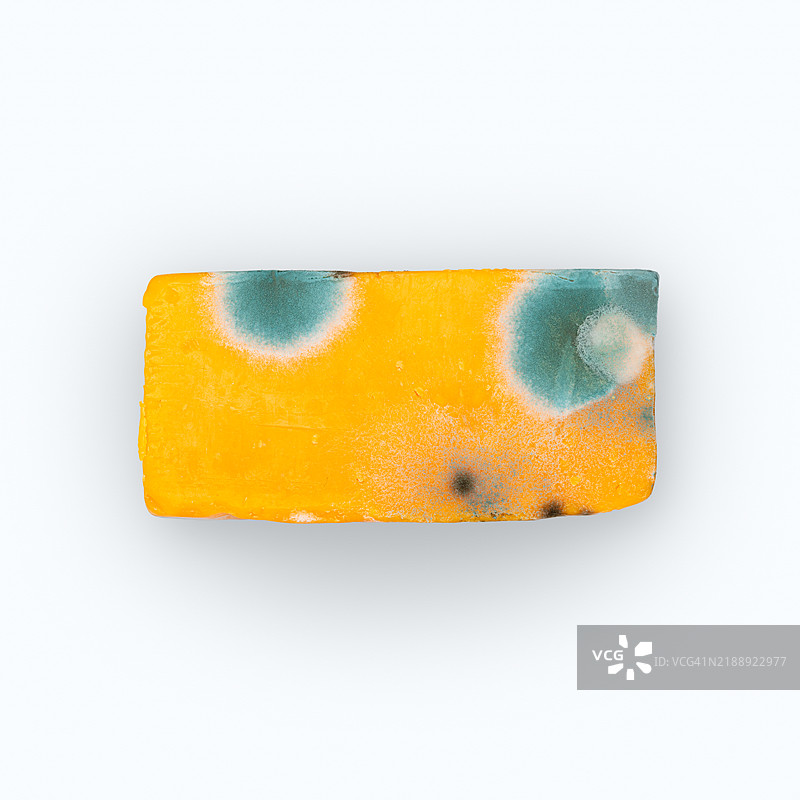 发霉的切达奶酪块图片素材