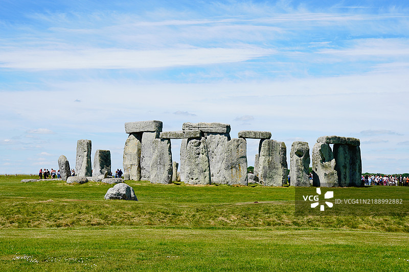 巨石阵与岩石，人物，威尔特郡，英国图片素材