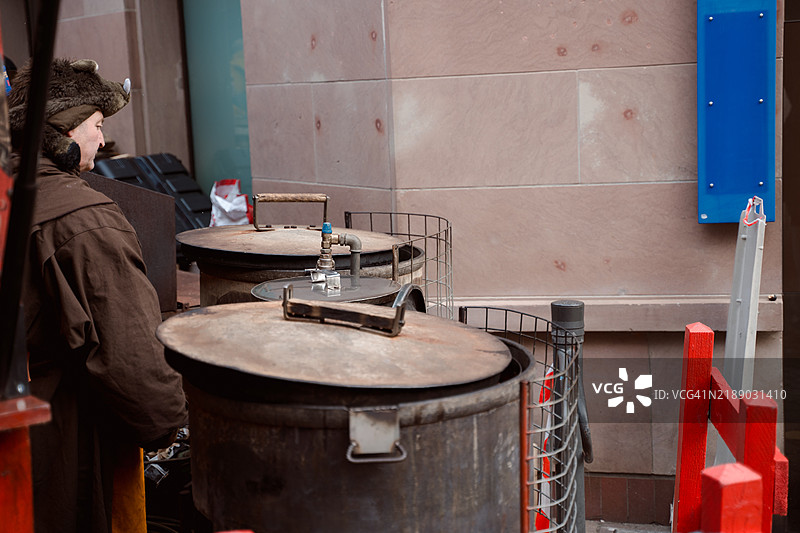 阿尔萨斯里博维尔著名的中世纪圣诞市场图片素材