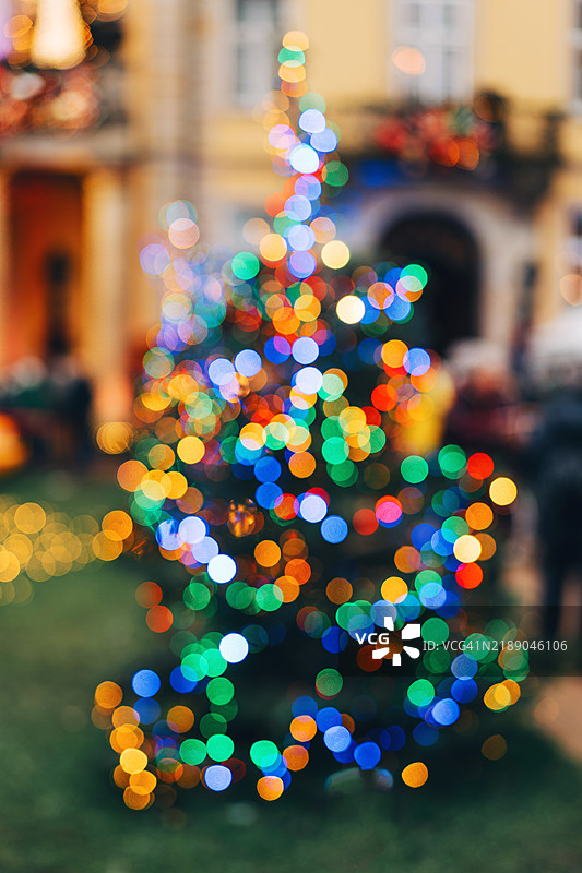 节日散景 - 节日圣诞灯光图片素材