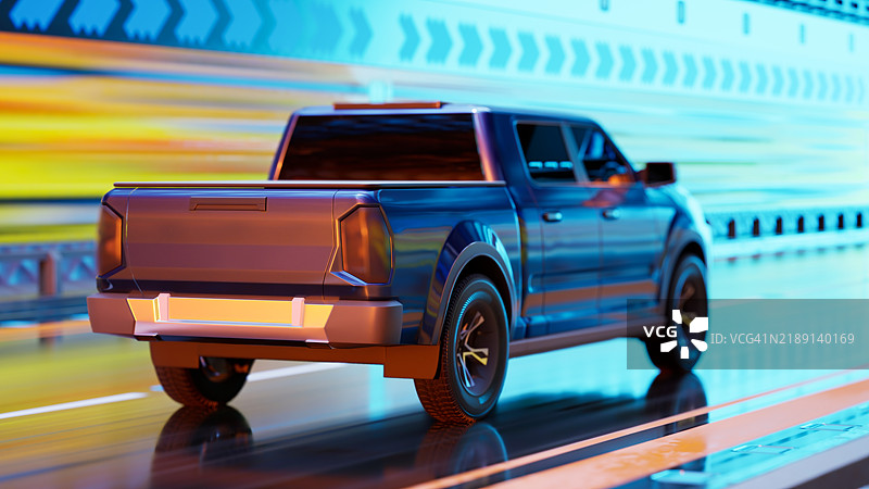 新款现代皮卡车图片素材